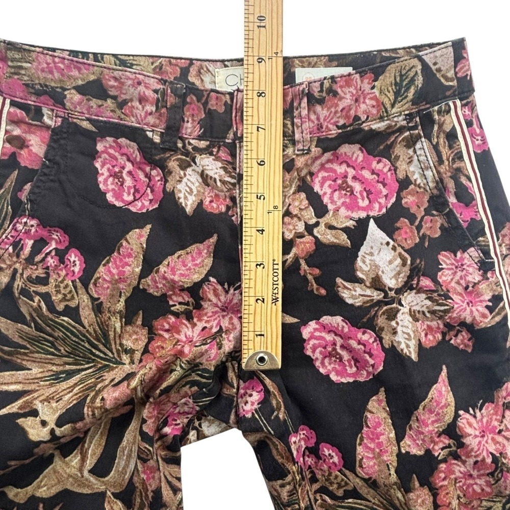 Anthropologie Womens Size 25 Floral Relaxed Fit Chino Pants Actual 27"Wx30.5"Ins - Picture 13 of 15